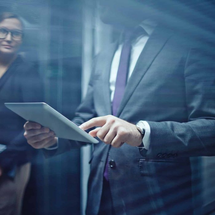 Businessman networking